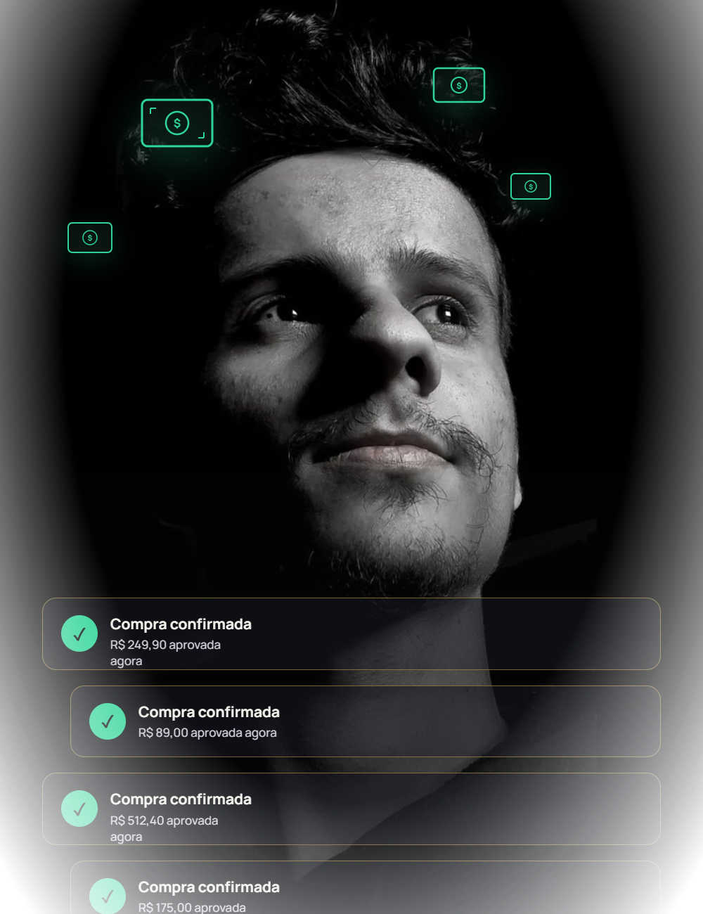 Painel VIP — dashboard administrativo em desktop e mobile